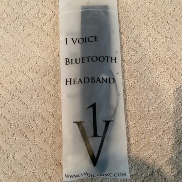 NEW UNUSED 1 Voice Bluetooth Headband with Earbuds/Headphones - Picture 1 of 4